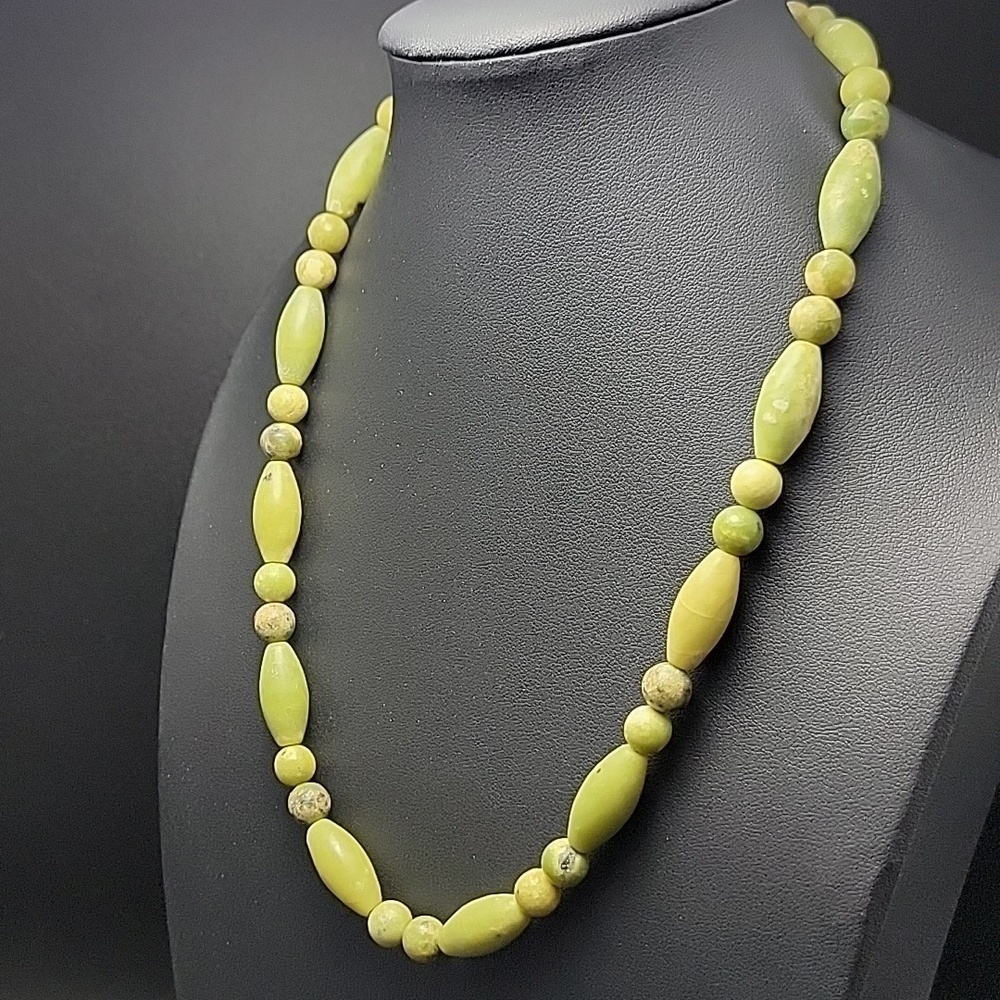 DTR Jay King Kaolinite Serpentine 925 Sterling Silver Beaded Healerite Necklace